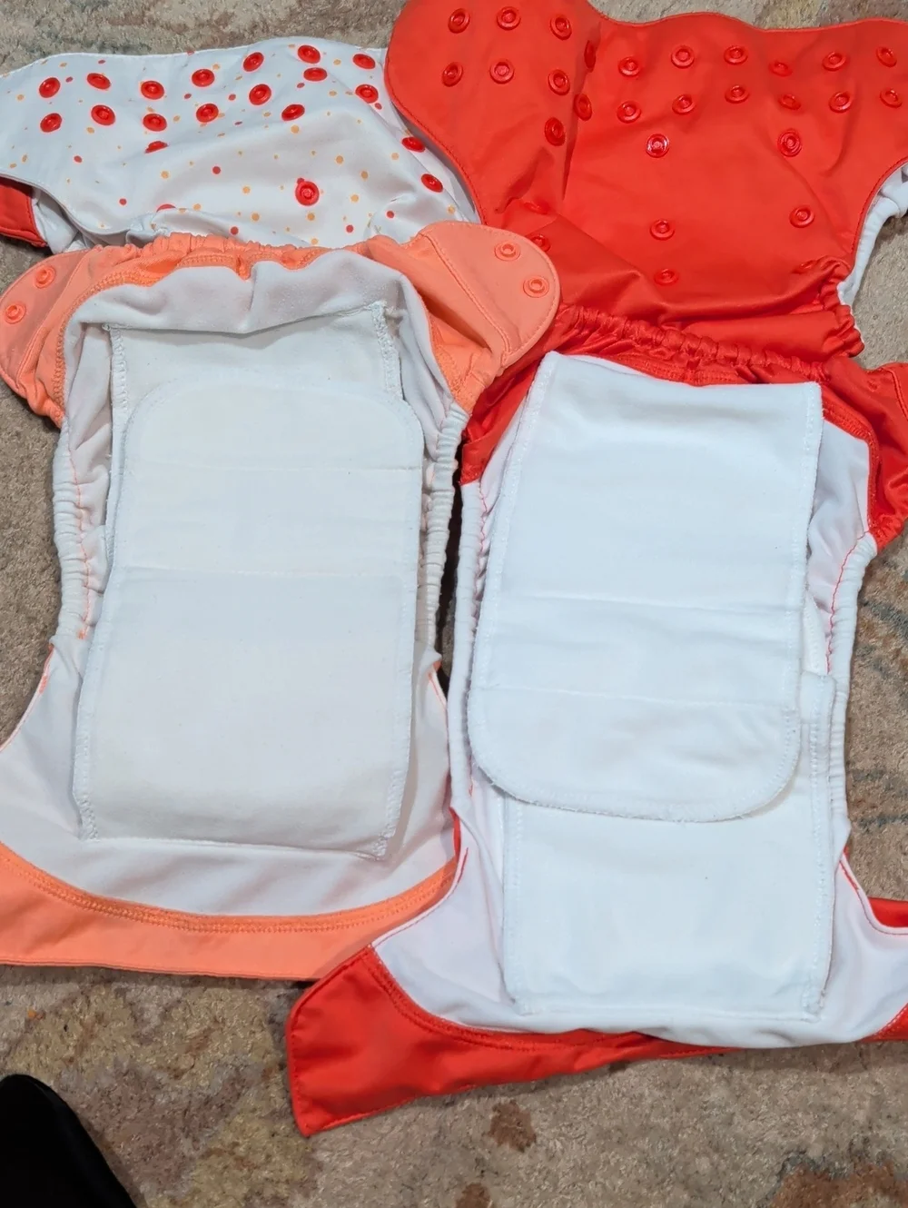 Bumgenius Reusable Orange Kids Cloth Diaper Cover 2 And 2 AIO